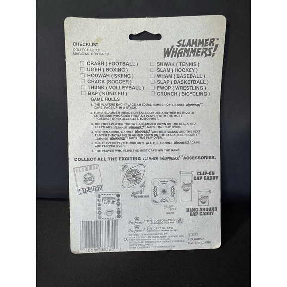 1994 POGS Sealed MOTION CAPS SLAMMER WHAMMERS - 6 cap 1 slammer Lenticular - Picture 6 of 6